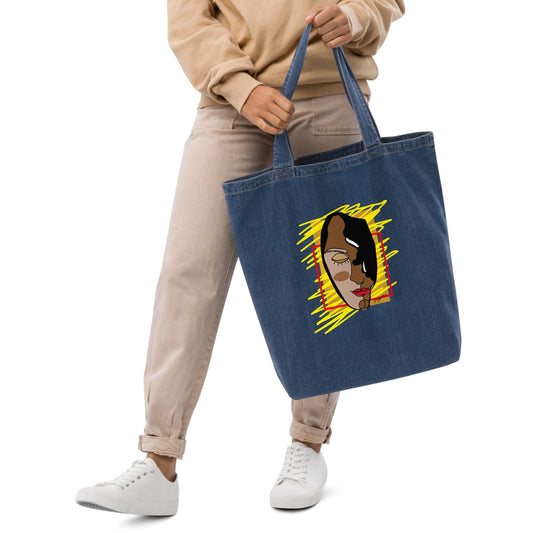 Serenity Organic denim tote bag