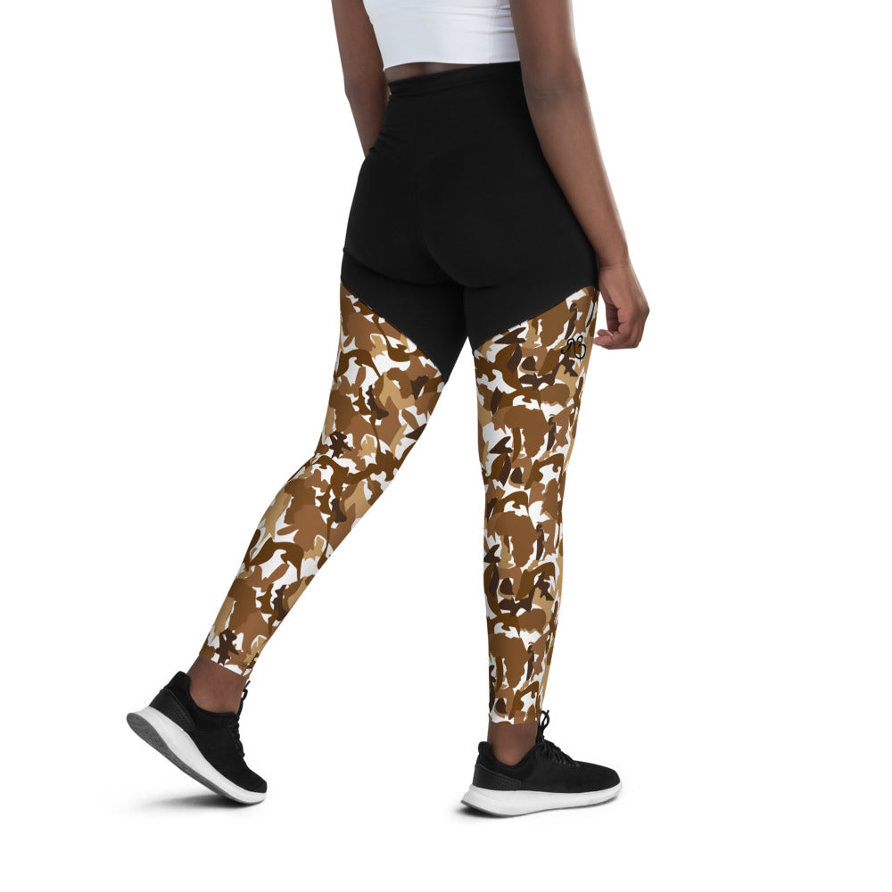 Compression Sports Leggings - flyersetcinc Nude Camo