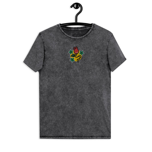 Soul Full of Sunshine Embroidered Denim T-Shirt