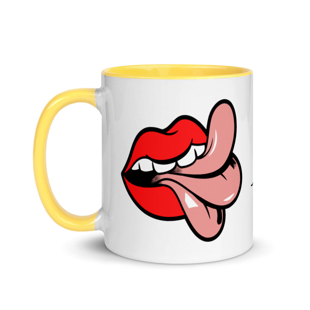 "Running on Coffee Sarcasm and Netflix" Two Toned Mug with Color Inside