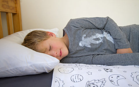 Brolly Sheet space design with boy asleep.