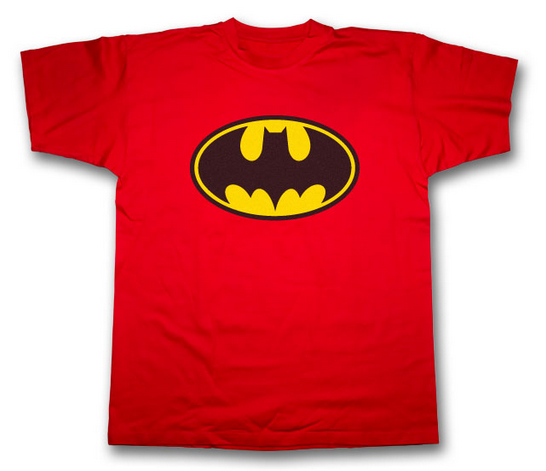 Batman Two Color Classic Logo on Red 