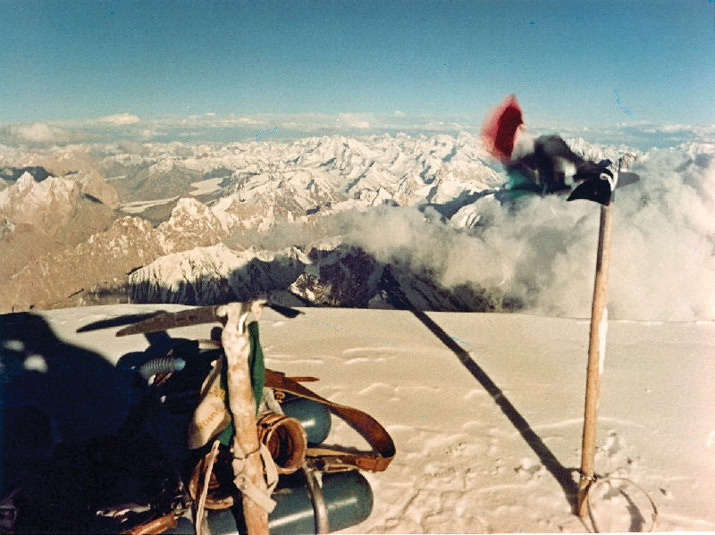 1954, k2, Achille Compagnoni for the first time on top of K2