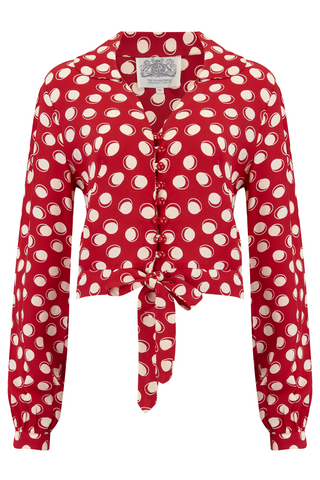 1940's polka dot blouse vintage blouse 
