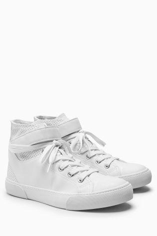 womens white leather high tops