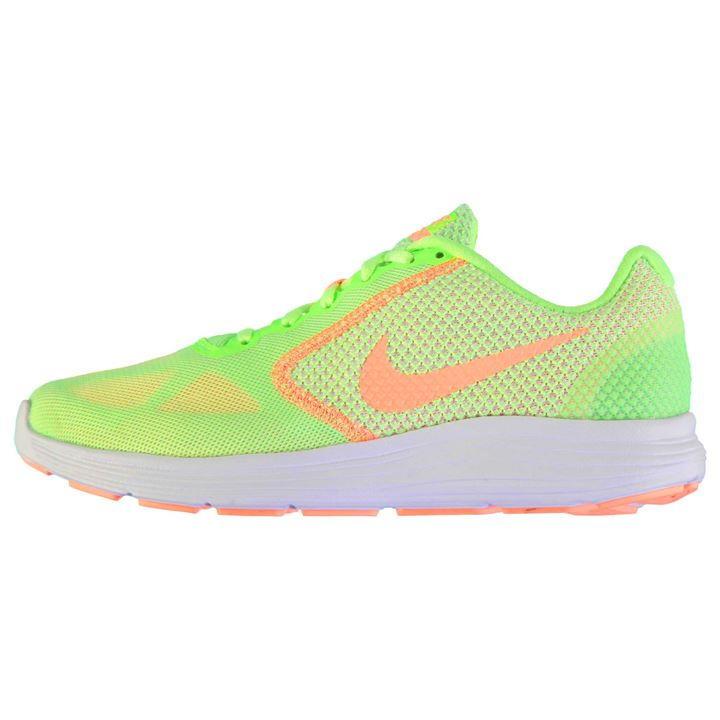 Nike Revolution 3 Womens Green/Orange 