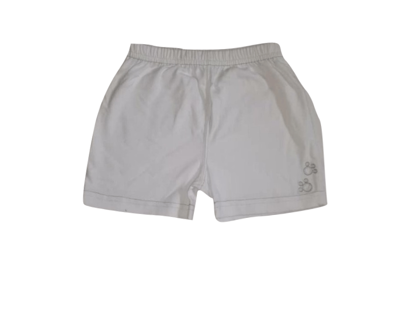 girls white jersey shorts