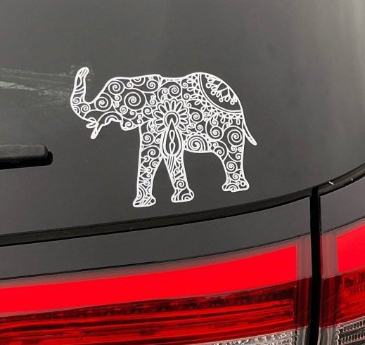 Decorative Elephant Decals Car Window Stickers Decal Junky