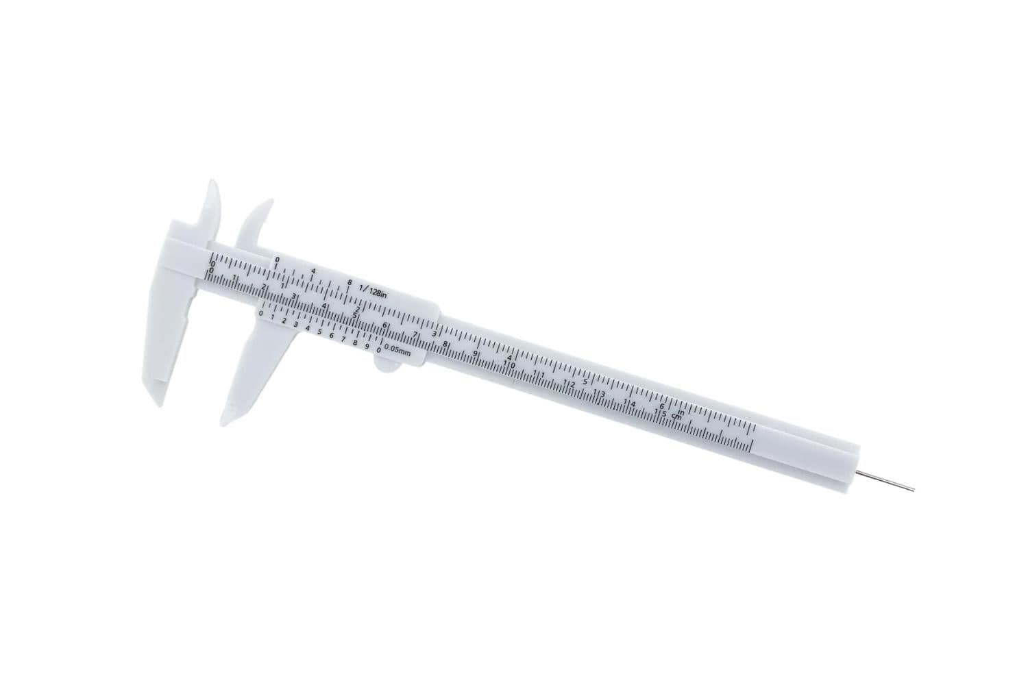 Plastic Vernier Caliper, 6"/150 mm (1/128"/0.05 mm) Arbor Scientific