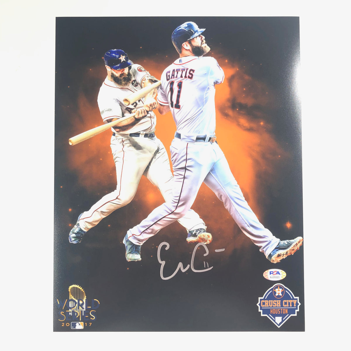 Evan Gattis signed Houston Astros 8x10 Photo- JSA