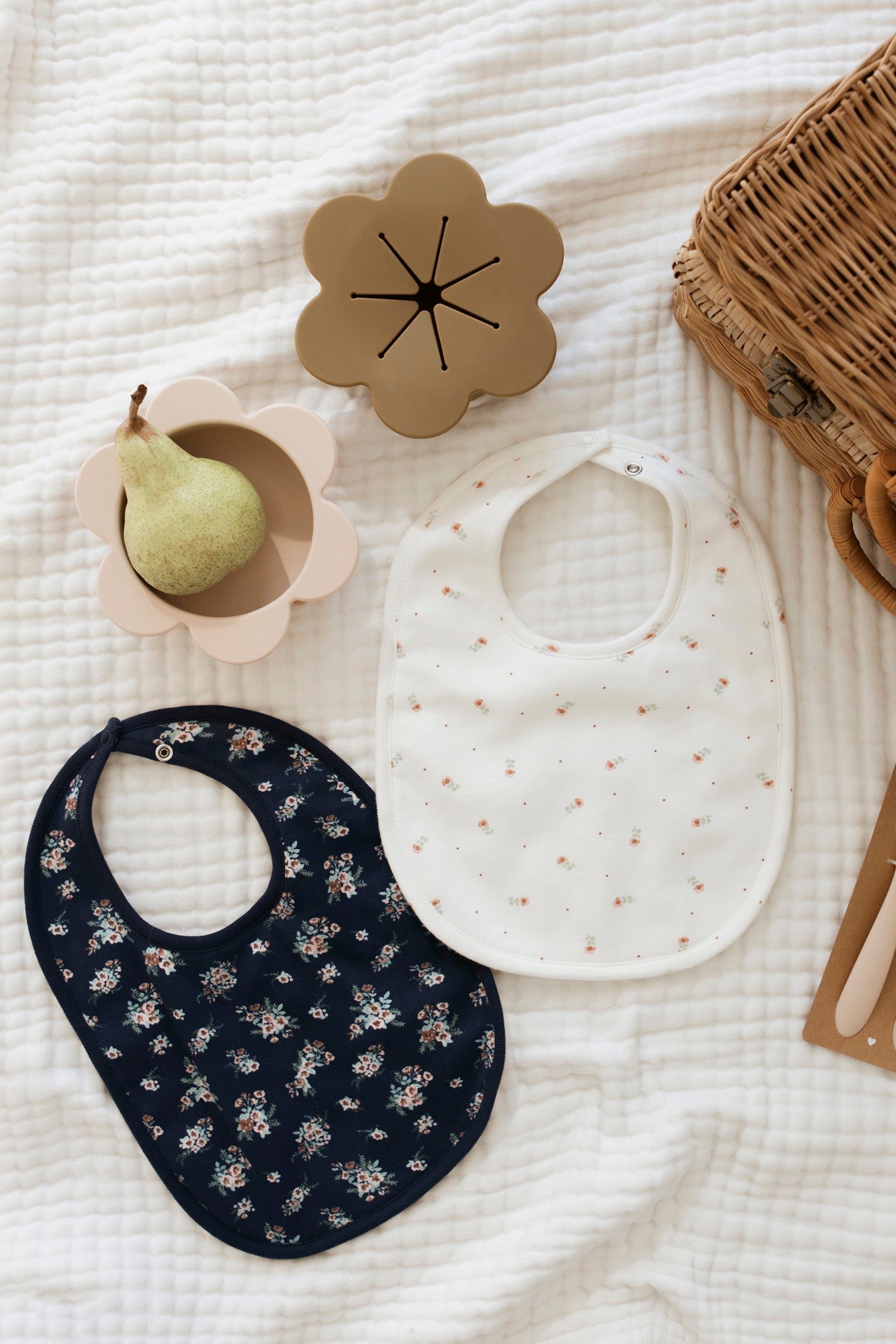 Organic Cotton Bib - Sapphire Floral Organic Cotton Bib - Sapphire Floral