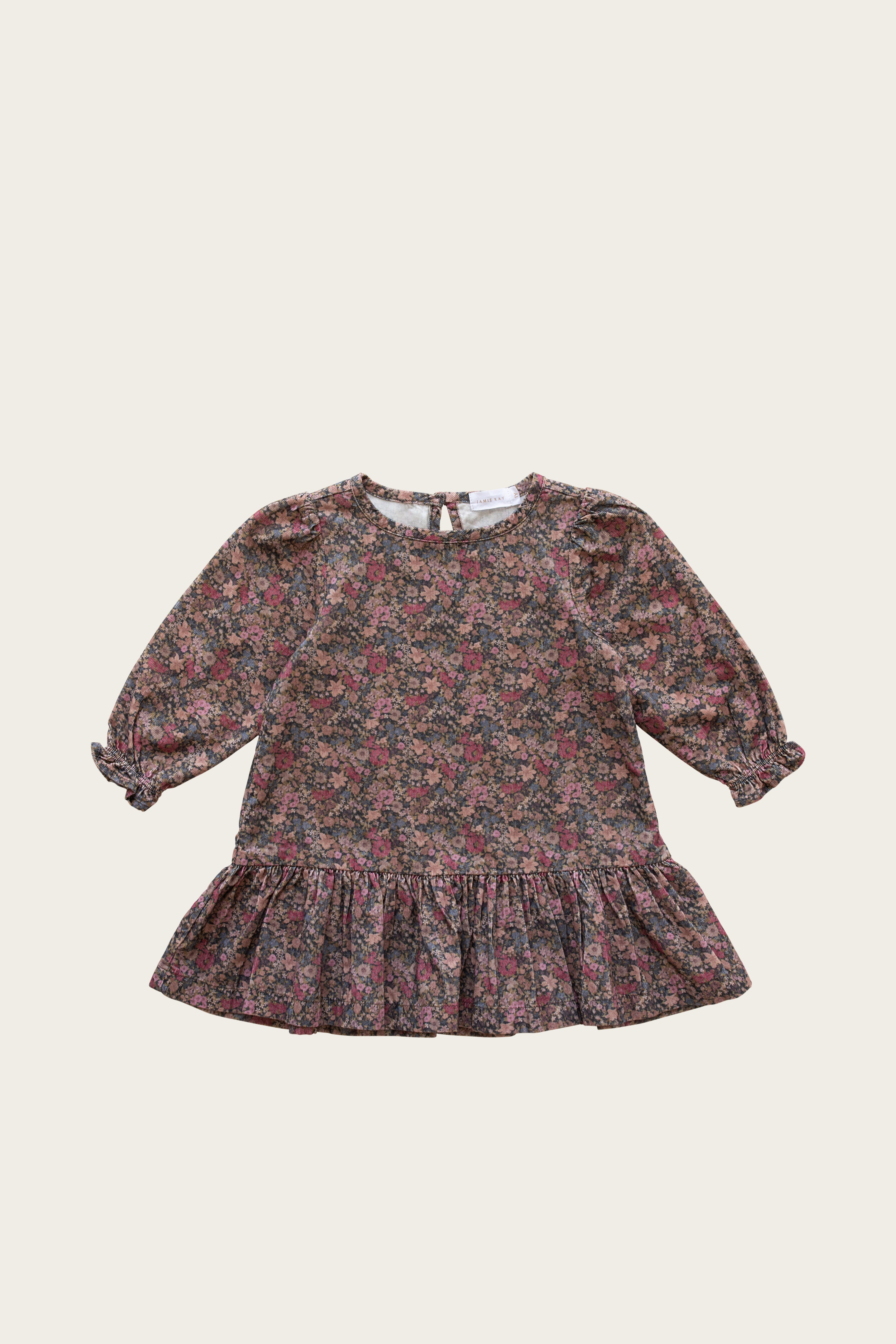 Organic Cotton Pincord Ellen Dress - Wildflower Organic Cotton Pincord Ellen Dress - Wildflower