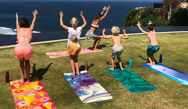Kids Yoga on holiday in Bali