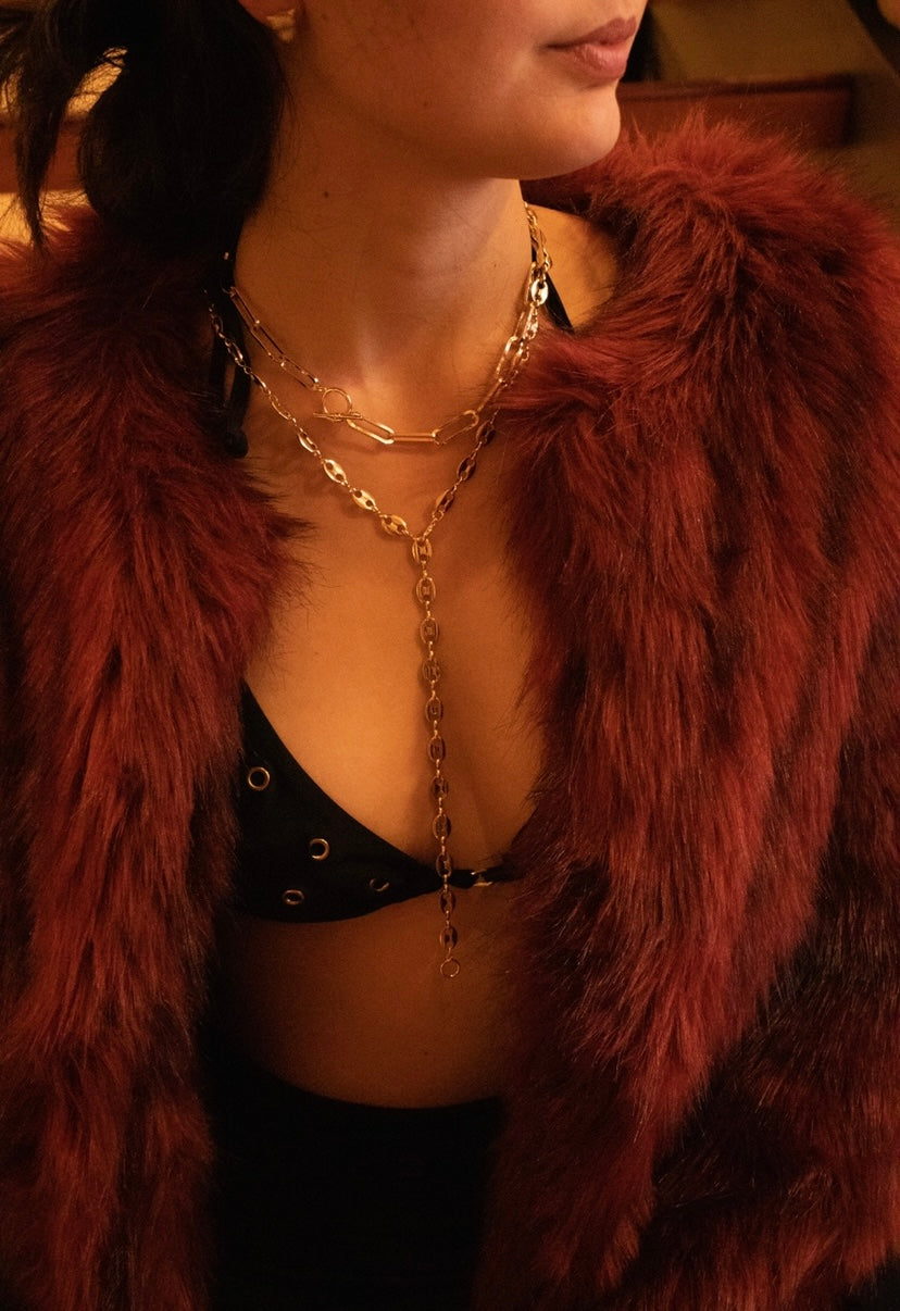 Statement Double Punch Lariat