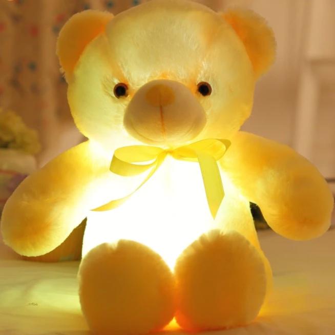 glowing teddy bear