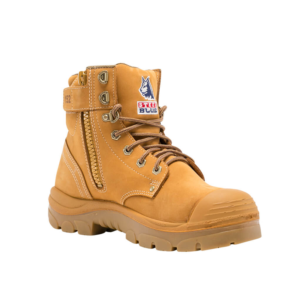 lace up steel toe