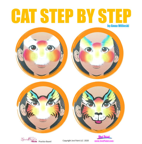 Cat Face Painting Step by Step Tutorial
