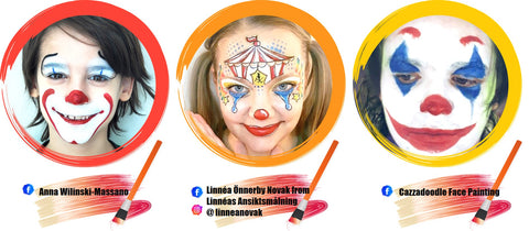 Clown Face Paint Ideas