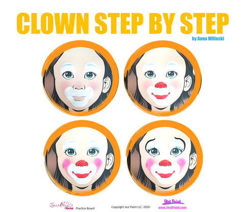 Clown Face Paint Step by Step Tutorial