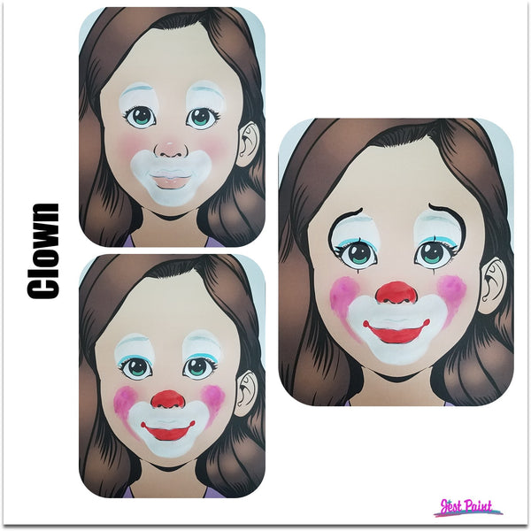 Clown face paint face paint demo tutorial  jest paint