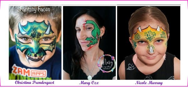 Dinosaur Face Painting Designs