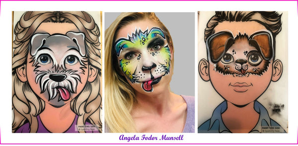 Dogs and Puppies Face Painting Designs