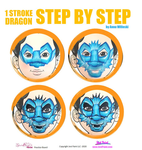 Dragon Face Painting Step by Step Tutorial