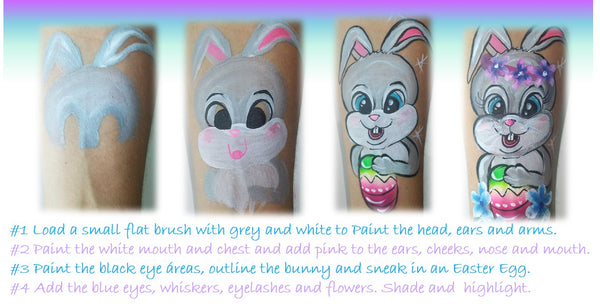 Easter Bunny Tutuorial by Anna Wilinski face painting