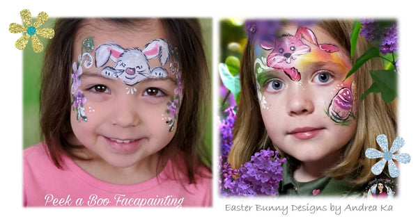 Andrea K face painting easter bunnies 