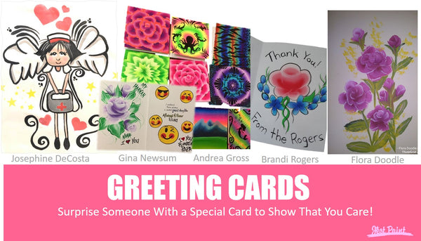 Greeting cards DIY with face paint