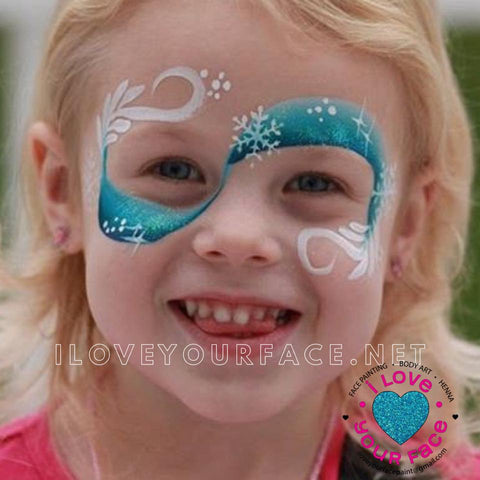 Frozen ice princess face painting