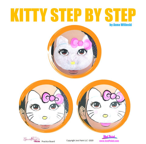 Kitty Face Painting Step by Step Tutorial