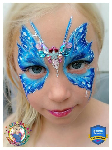 Frozen princess makeup butterfly wings