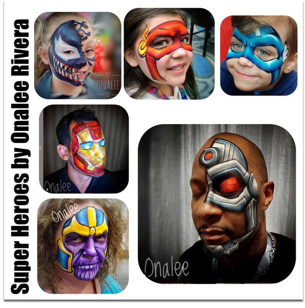 Onalee River super heroes face paint hero power palette