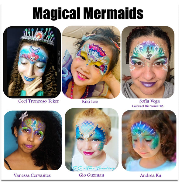 Mermaid face painting ideas makeup halloween