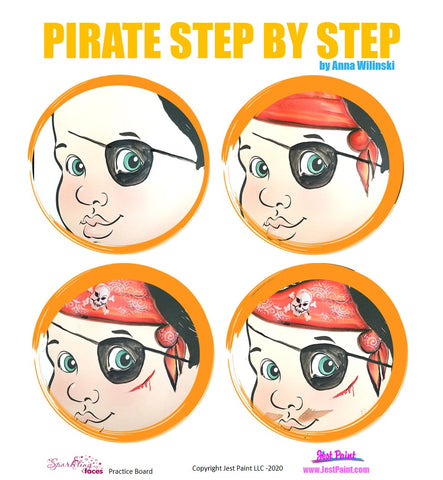 Pirate Face Painting Step by Step Tutorial