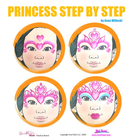 Princess Face Painting Step by Step Tutorial