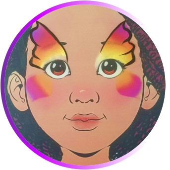Quick and Easy Butterfly  - Face Painting Tutorial Step 2