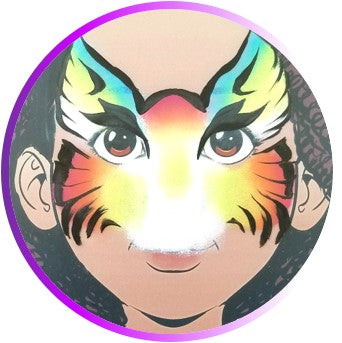 Step by Step Tutorial - Face Painting Rainbow Cat - Step 3