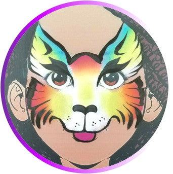 Step by Step Tutorial - Face Painting Rainbow Cat - Step 4