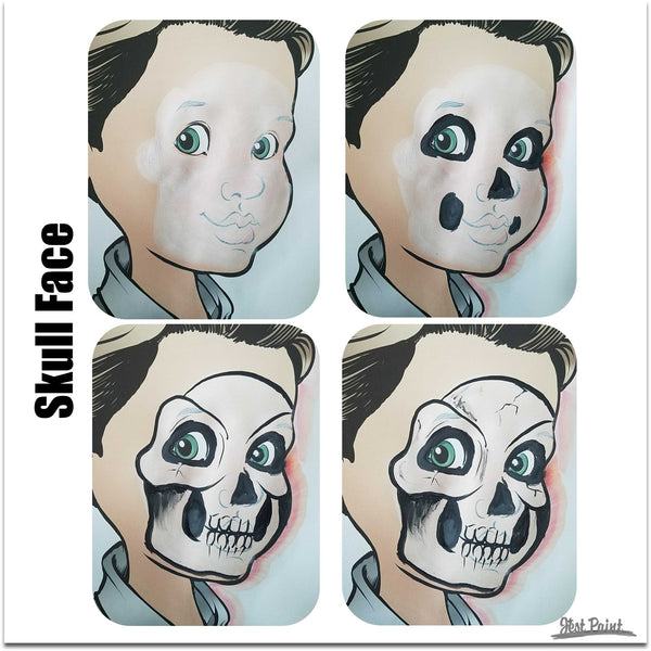 skull face paint step by step jest paint