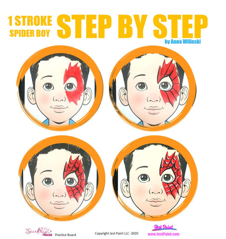 Spiderman Face Paint Ideas Step by Step Tutorial