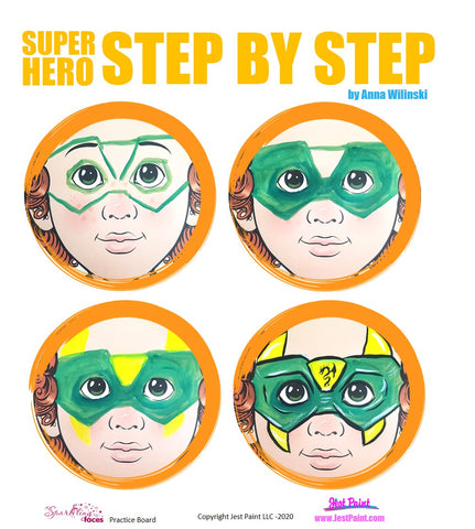 Super Hero Face Painting Step by Step Tutorial