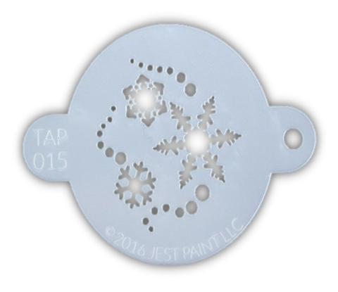 Tap Snowflake Stencil Face painting