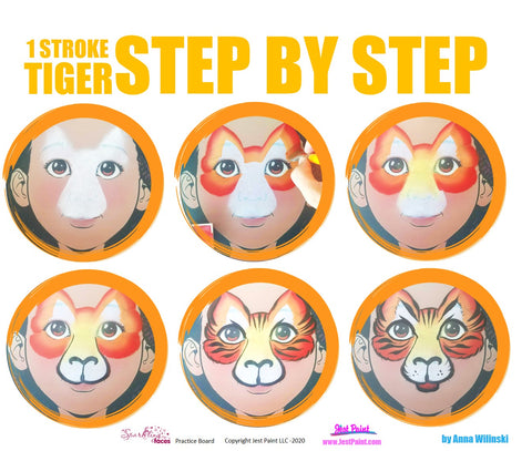 Tiger Face Painting Step by Step