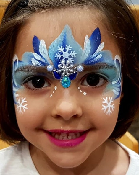 Vanessa Castro Rodriguez frozen princess face painting ice queen makeup