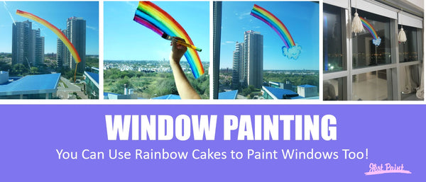 Window Painting Rainbows Covid-19 Coronavirus Stay Home Stay Safe Face Paint