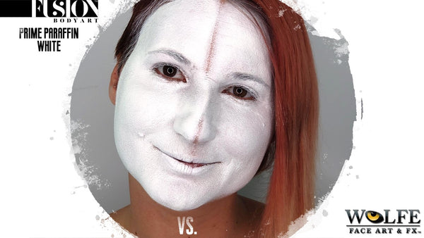 Fusion Body Art Paraffin White vs Wolfe FX White