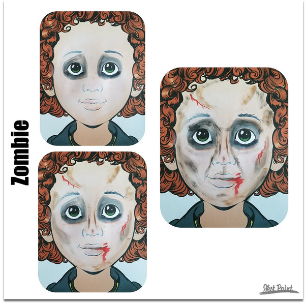 face paint step by step tutorial face paint zombie