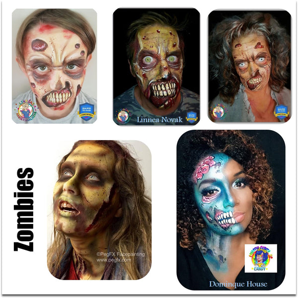 zombie face paint makeup